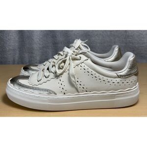 Vince Camuto Cream and Gold Jenlie Sneakers